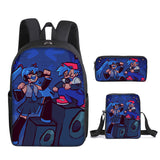 Kid Student Backpack Friday Night Funkin Printed Slant Pen Bag 3 Pieces/Lot