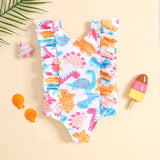 Kid Girls Summer Beach Wind One-piece Swimsuits