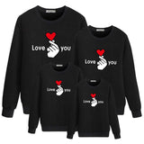 Family Matching Cute Cartoon Prints Long Sleeve Parent-child Shirts