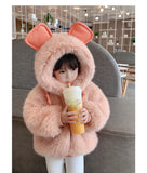 Kid Baby Girl Thickened Wool Western Hooded Jacket Coats