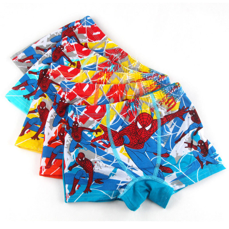 Kid Boy Cotton Cartoon Spiderman Underwear 2-9T 5 Pack