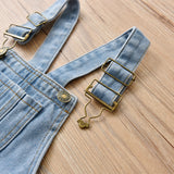 Kids Baby Boy Jeans Summer Short Sleeve Suspender Sets 2 Pcs