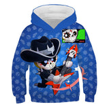 Children Kid Teens 3D Wilderness Brawl Fighting Crew Neck Hoodie