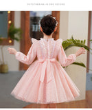 Kid Girl Spring Autumn Princess Long Sleeve Poached Dress