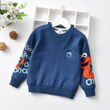 Kid Baby Boys Winter Cotton Yarn Embroidery Sweater