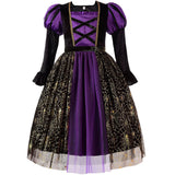 Kid Girl Halloween Witch Parties Dresses