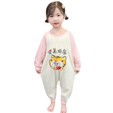 Kid Baby Boy Girl Long Sleeve Anti Kick Belly Pajamas