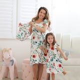 Family Matching Mother Daughter Strap Style Dress
