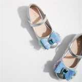 Girl Soft Sole Sequin Cute Bow Dance Shoes