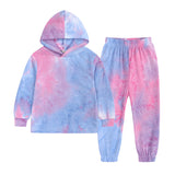 Kid Baby Girls Autumn New Tie-dyed Long Sleeve 2 Pcs Set