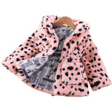 Kid Baby Girl Leopard-print Hooded Warm Autumn Coat