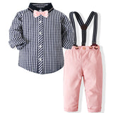 Baby Boy Gentlemen Formal Spring Autumn Long-sleeve Suit 2 Pcs Sets