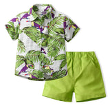 Kid Baby Boys Summer Fashion Dinosaur Short Sleeve 2 Pcs Set