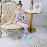 Kid Girl Mermaid Tail Beach Fishtail Ariel Swimsuits