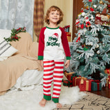 Family Spring Autumn Striped Christmas Pajamas Set