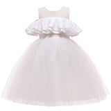 Kid Baby Girl Princess One-shoulder Sequins Solid Dresses