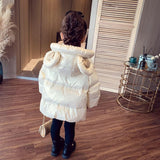 Kid Baby Girls Hooded Winter Coat Thickened Down Cotton Coats