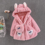 Kid Baby Girl Winter Woolen Imitation Fur Padded Coats