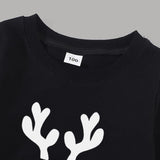Family Matching Christmas Antler Printed Parent-child Cute Trend Shirts