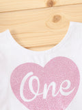 Baby Girls Long Sleeves Love Printing Gauze 2 Pcs Sets