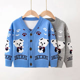 Kid Baby Boy Autumn Sweater Bear Knitting Cardigan