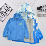 Kid Boys Detachable Autumn Winter Thickened Outdoor Coat