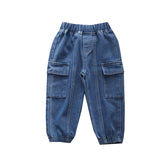 Spring Autumn Kids Baby Boys Trousers Jeans Casual Loose Denim Pants