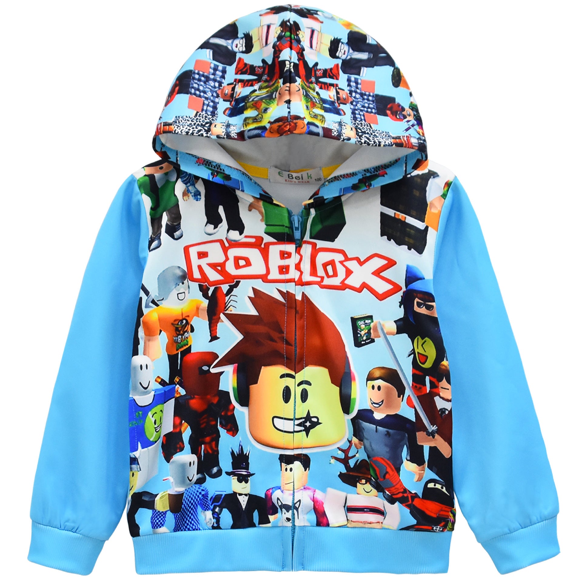 Kid Boy Jacket Zipper Hooded Cardigan Cartoon Game Coats