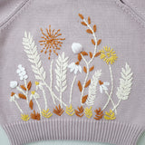 Kid Baby Girl  Hand Embroidered Farm Knit Winter Thicken Sweater