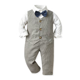 Kid Baby Boys Suit British Handsome 3 Pcs Sets