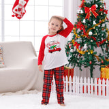 Family Matching Home Suit Christmas Plaid Patchwork Print Pajamas
