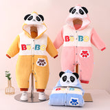 Baby Boy Girl Autumn Winter Extra Thick Plush Romper