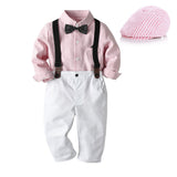 Autumn Baby Boy Gentleman Long Sleeve Formal 4 Pcs Suit