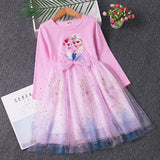 Kid Baby Girls Spring Autumn Ice Snow Yarn Fashion Party Casual Dresses