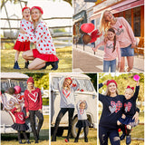 Family Matching Mother Child Multi-color Printed Casual Long Sleeve Shirts