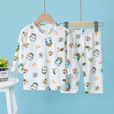 Kid Baby Boy Girl Ice Silk Cuff Fashion Home Summer Pajamas