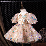 Kid Baby Girl Wedding Little Sequins Evening Dress