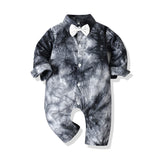 Baby Suit Onesie Printed Halter Crawl Bow Tie Rompers