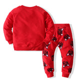 Kid Boy Girl Suit Frosted Cat Harlan 2 Pcs Sets Pajamas