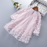 Kid Baby Girl Mesh Flower Belt Dress