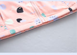 Kid Baby Girl Jacket Cartoon Cute Print Zipper Velvet Coats