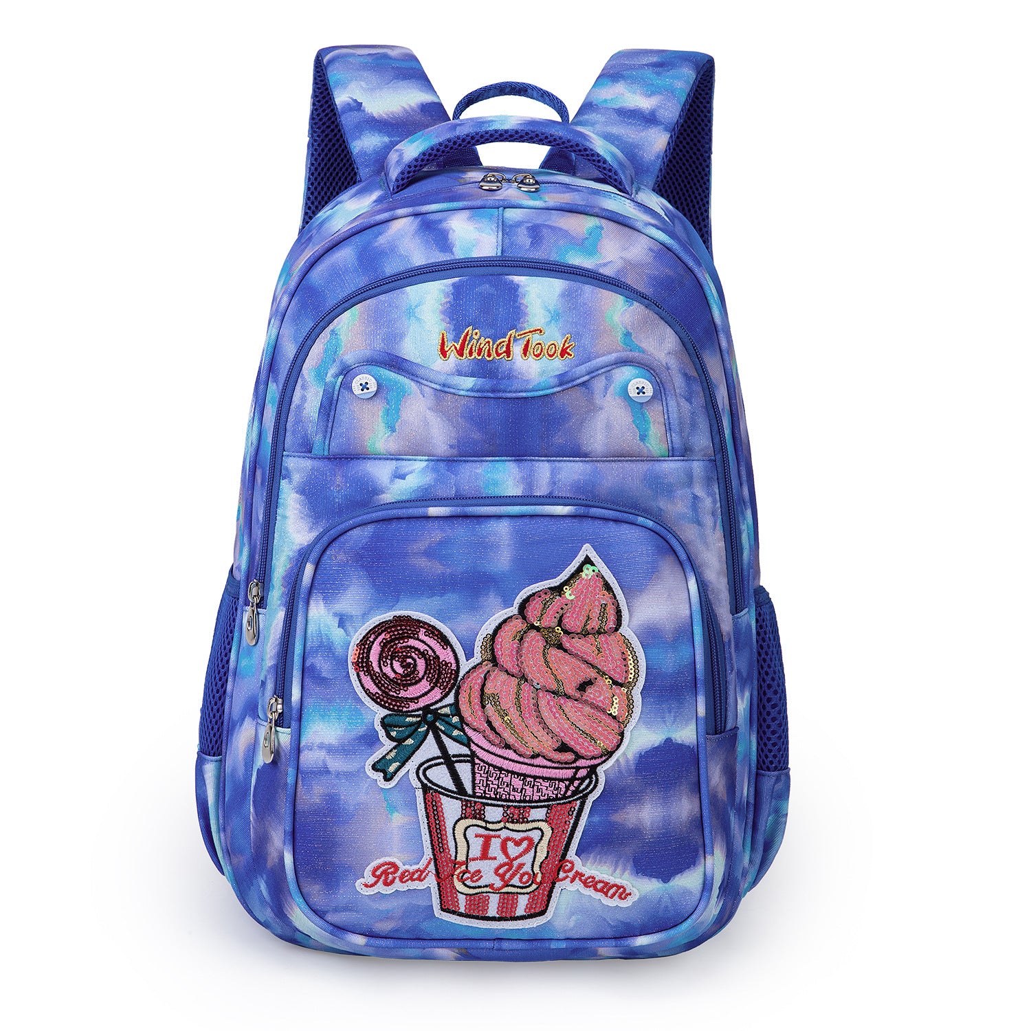 Kid School Backpack Cute Gradient Large Capacity Bag 3 Pcs