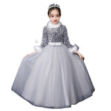 Kid Baby Girls Sequins Evening Princess Wedding Dress