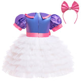 Kid Baby Girl Laser Bubble Sleeve Pengpeng Gauze Dresses