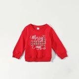 Family Matching Christmas Letter Autumn Long Sleeved Hoodie