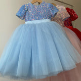 Kid Girl Princess Sequined Party Birthday Formal Dresses