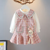 Girl Spring Autumn Fashion 2 Pcs Dress Outfits