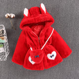 Kid Baby Girl Winter Woolen Imitation Fur Padded Coats