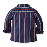 Kid Baby Boy Suit Striped Long Sleeve Cardigan Gentleman 4 Pcs Sets