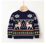 Kid Baby Boy Girl Christmas Moose Bottoming Sweater